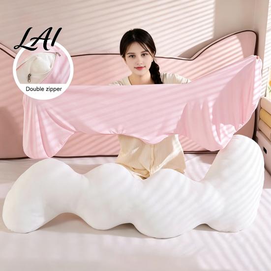 Side Sleepers Cooling Cushions Body Pillow for Adults & Sleepers Breathable L-Shaped Long Ergonomic Sleeper Support Hugging Pillow Full Leg Cushion