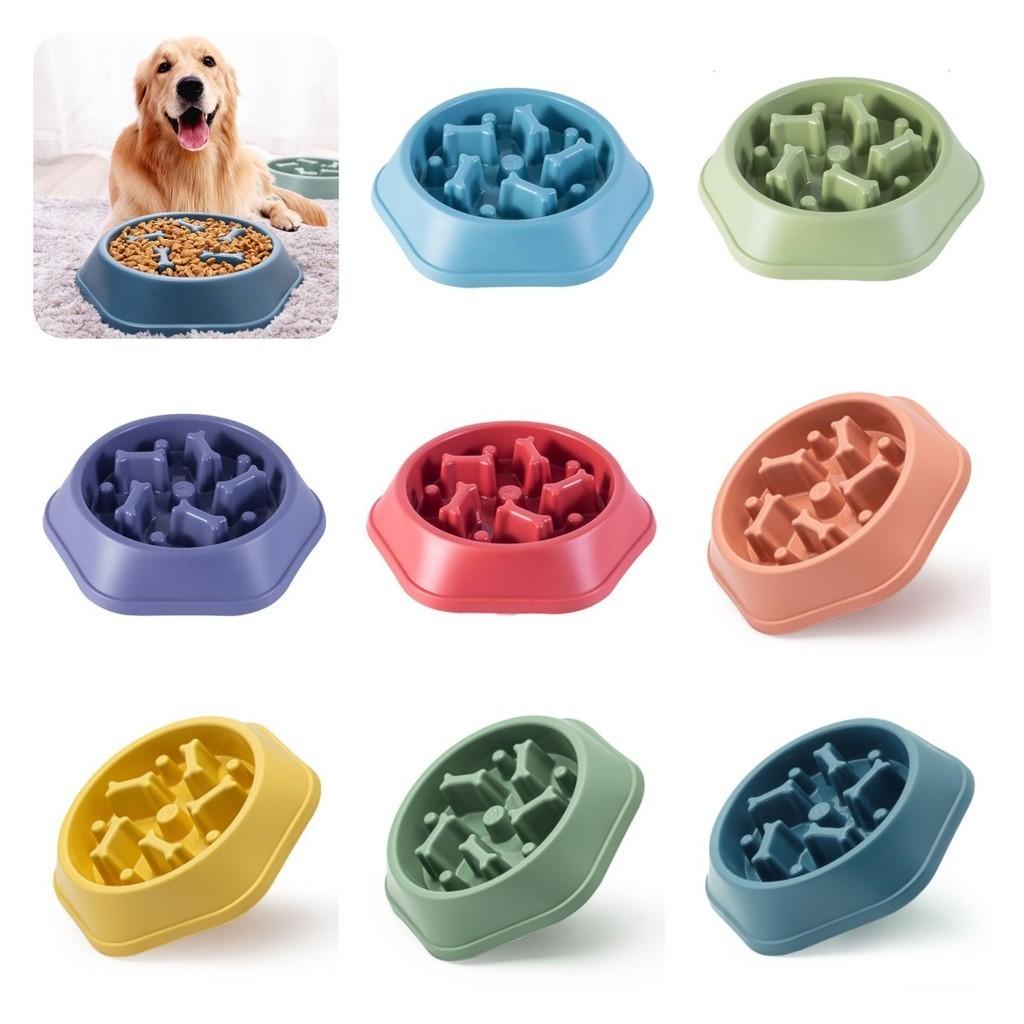Vibrant Anti-spill Pet Feeding Bowl Slow Feeder Design For Dogs And Cats Multiple Colors Available