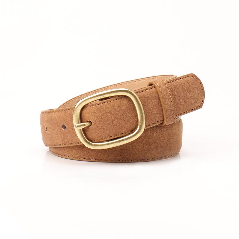 New Fashion Retro Women's Belt, Korean-style Trendy Antique Copper Pin Buckle Belt, Versatile Women's Jeans Belt