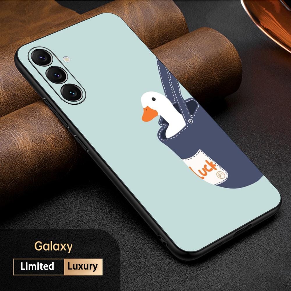 

Cute fashion Duck cute cartoon Phone Case For Samsung Galaxy S26 S25 S24 S23 S22 S21 Plus Ultra Note20 Soft Black Galaxy S26