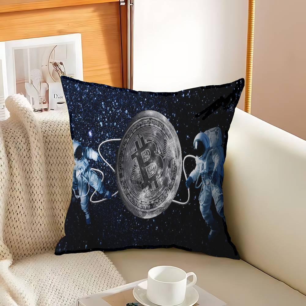 B-Bitcoin Cushion Cover Pillowcase Upholstery Sofa Throw Pillow Home Decor Pillowcas