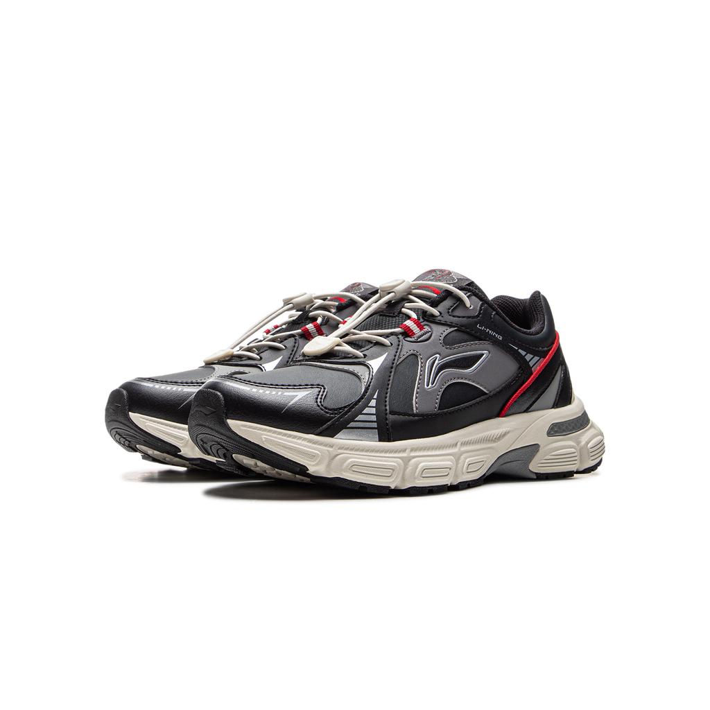 Li Ning Kids Sports Lifestyle Series Synthetic Leather Fashion Non-Slip Shock Absorbing Wear-Resistant Rebound Low-Top Casual Shoes YKCU180-11