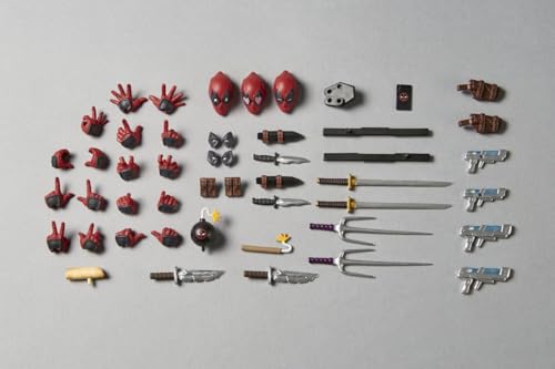 Kaiyodo Revoltech Amazing Yamaguchi Deadpool Ver. 2.5, Approximately 170mm Tall, Non-scale PVC & ABS Painted Action Figure