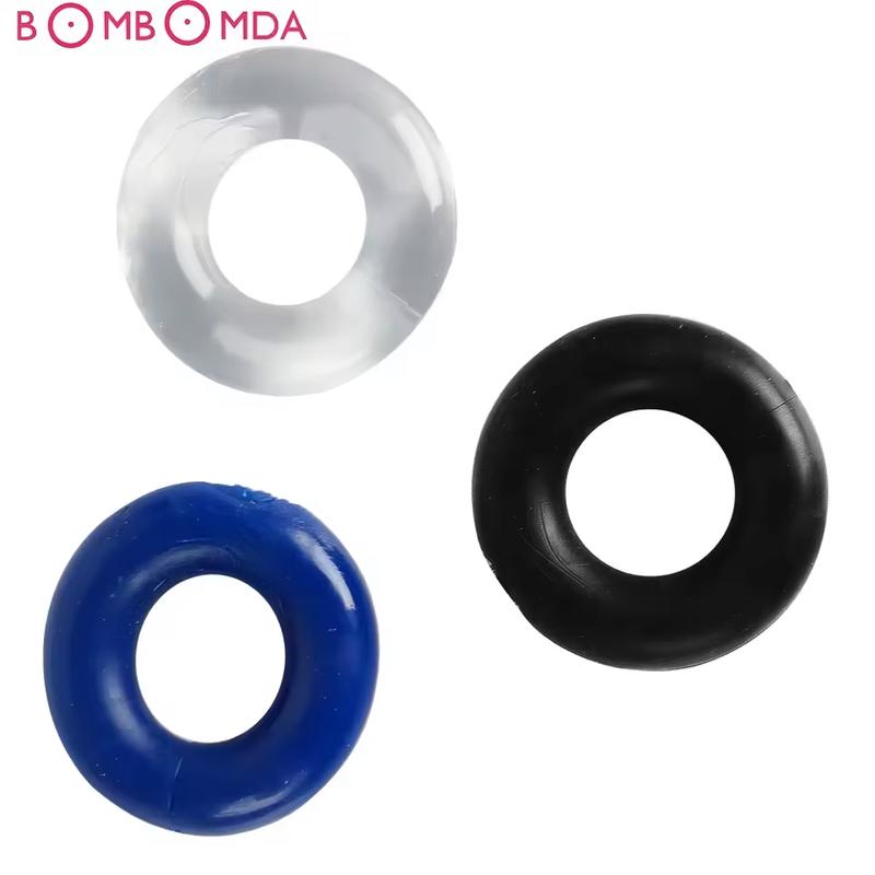 3Pcs Silicone Durable Penis Ring Adult Men Ejaculation Delay Cock Rubber Rings Penis Enlargement Sex Toys For Male Sex Ring