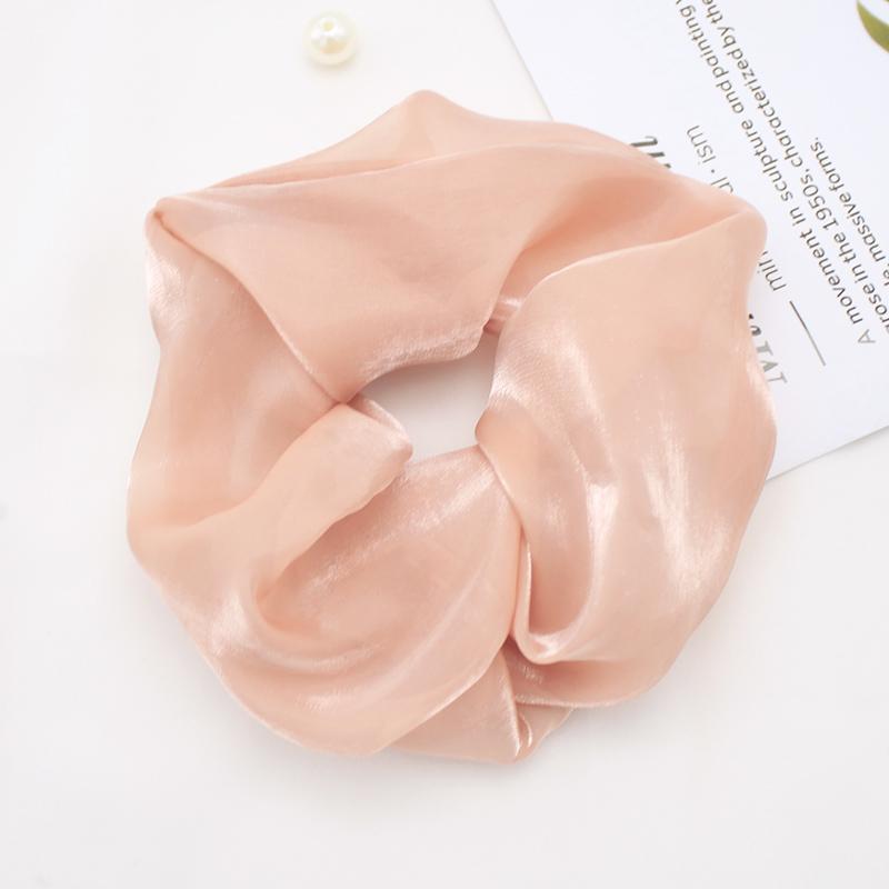 Lystrfac Letter Organza Oversized Scrunchie Women Rubber Bands Elastic Hair Bands Hair Tie Ponytail Holder Hair Accessories