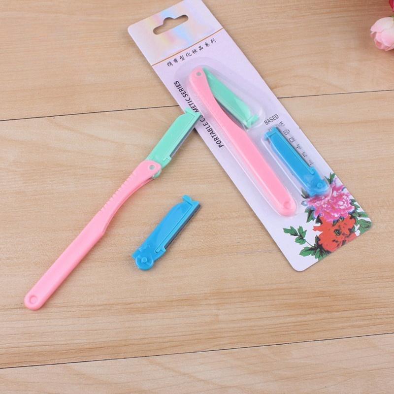 1/3PC Eyebrow Trimmer+Replaceable Blade Set Shaper Shaver Blade Knife Eye Brow Trimmer Razor Shaping Eyebrow Makeup Tool