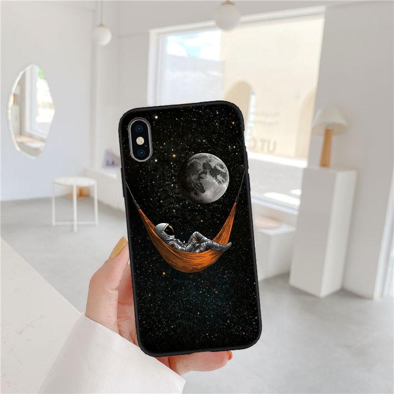 PP7 Astronaut Space Moon Soft Shell Phone Case for OPPO A3 Pro A72 A74 A76 A77 A77S A78 A79 A94 A95 A18 A40M A58