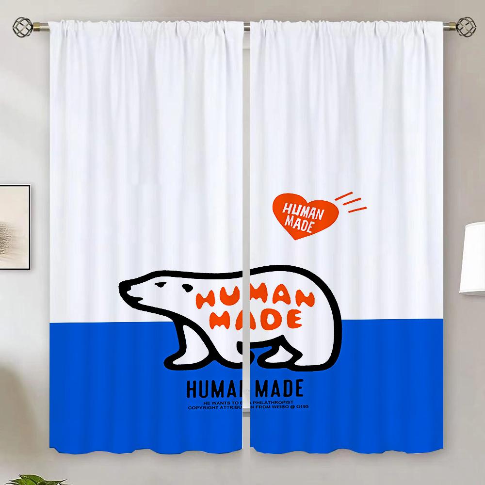 Human Made Elegant Room Curtains for Living Room Tulle in Kitchen Curtain Tiebacks Blinds Home Interior Curtains Salon 2 Pieces