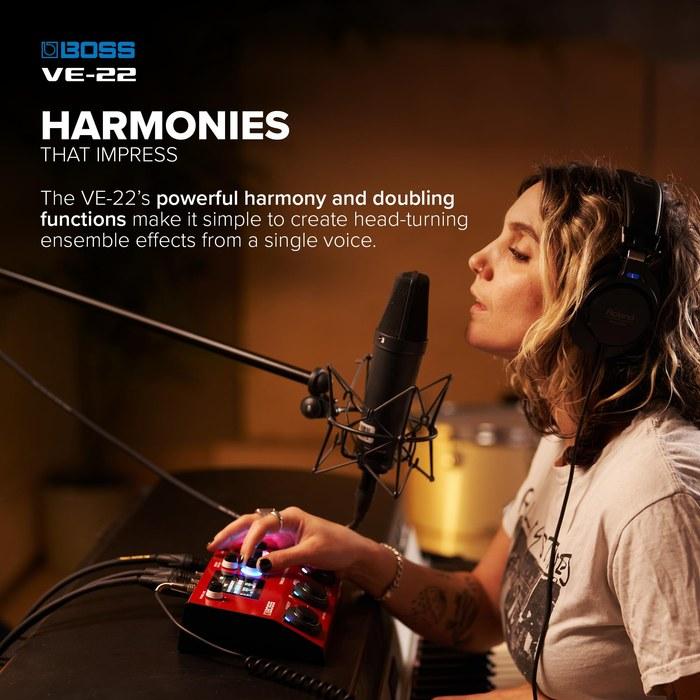 BOSS VE-22 Vocal Performer Vokální efektový procesor - Červený