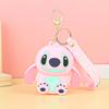 Creative Stitch Cartoon Silicone Keychain: Children's Earphone Storage Wallet & Pendant