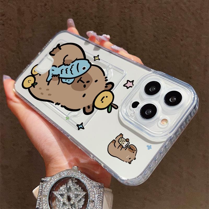 Card Slot Holder Silicone Wallet Pocket Case For Realme C55 C65 Oppo A60 A3 Pro Samsung A16 A26 A36 A56 iPhone 17 16 14 13 Cover Clear Phone Bumper