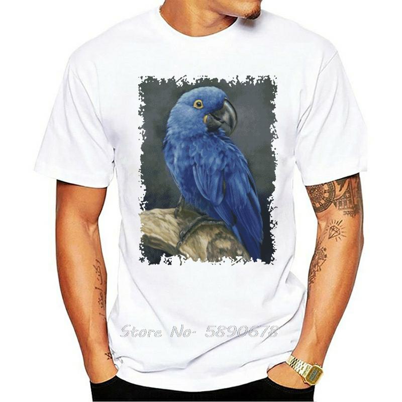 Hyacinth Macaw Parrot Unisexs Novelty Tshirt Homme Customized Tee Shirt Unisex Cotton Oneck Tshirt Funny Tees Tops Harajuku