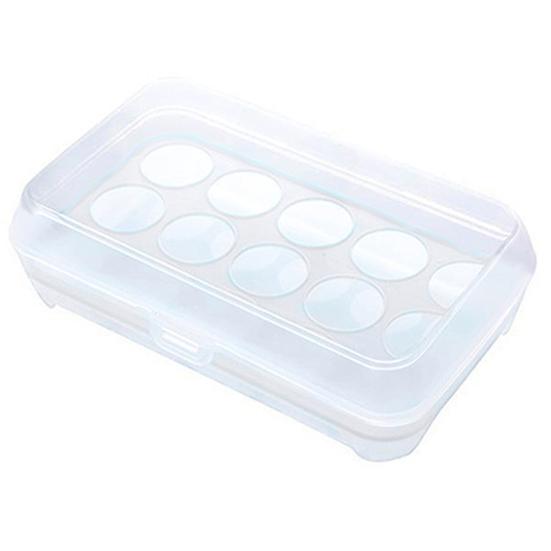 

Держатель для хранения яиц Противоударный пластиковый прозрачный 15 сеток Пластиковый прозрачный ящик для хранения яиц 24cmx15cm x 7cm белый