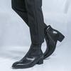 Foreign trade large size 46 autumn and winter new men's casual fashion Chelsea leather boots business retro side zipper short boots men