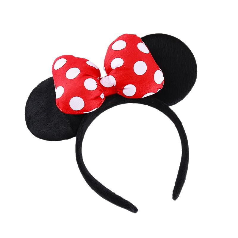 Mickey & Minnie Mašličková čelenka: Roztomilý vlasový doplněk pro mytí obličeje žen a fotografie z zábavního parku