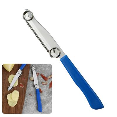 Peeling Fruit Cutter Set Adjustable Stainless Steel Blade Quick Cutting Tool with Safety Spring Convenient Kitchen Gadget