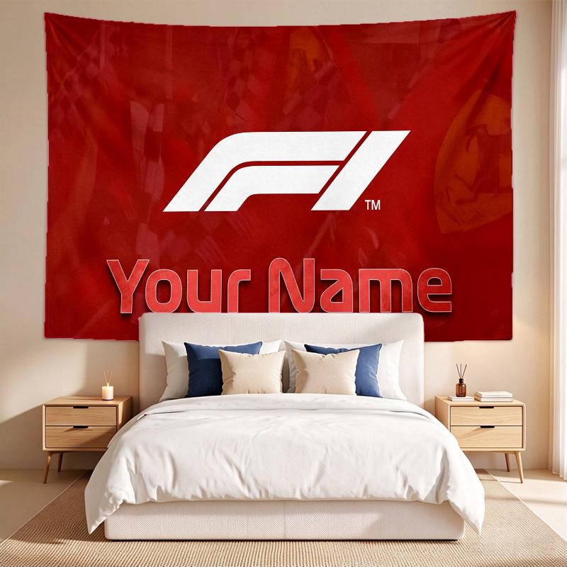 Formel 1 (41) Benutzerdefiniertes Namens-Wandteppich Wandbehang Wandteppich Wandkunst Dekor für Schlafzimmer Wohnzimmer