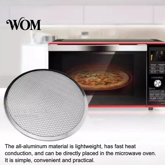 Outdoor Grill Rack Aluminum Alloy Pizza Screen, Non Stick Mesh Baking Pan, Pan Round Crisper Tray for Oven Home Kitchen Restaurant