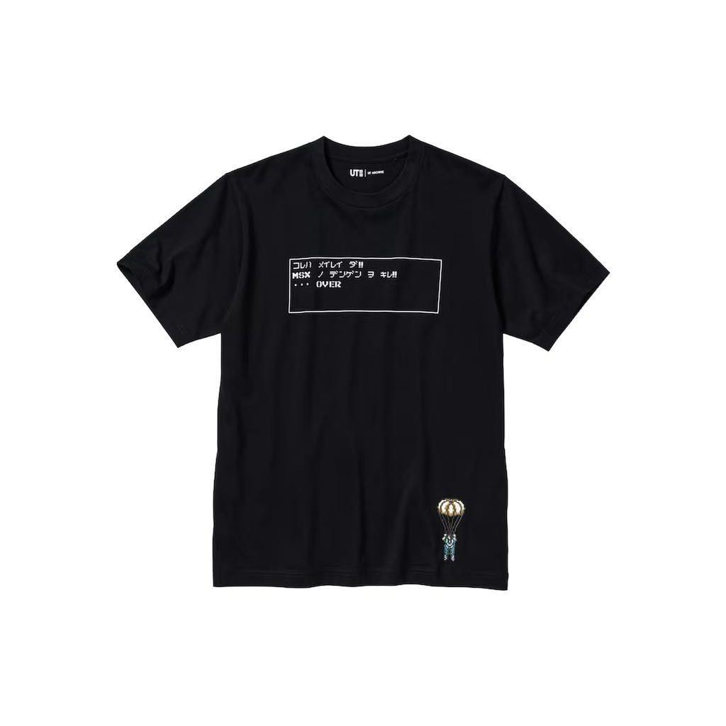 UNIQLO X Metal Gear 35th Anniversary Game Graphic Short Sleeve T-Shirt Unisex T-Shirt Black 471293