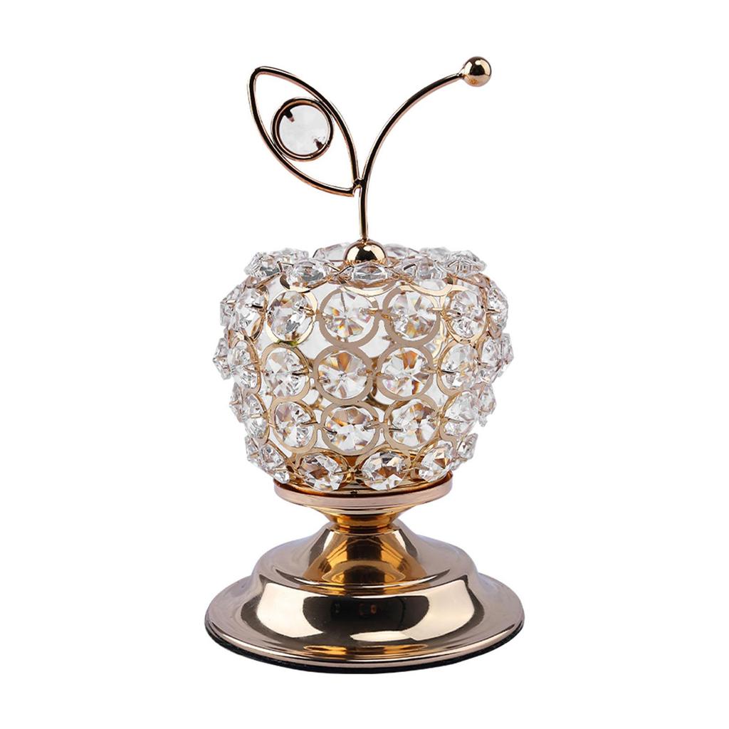 Beads Apples Modern Table Centerpiece Decor Artificial Fruit Figurine Statue Crystal Ornament for
