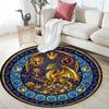 Flamingo Glass Scene Round Area Rug Under Office Chairs Bedroom Living Room Home Decor
