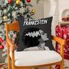 Bride Of F-Frankestein Pillow Case Silky Short Plush With Invisible Zipper Dustproof Sofa Cushion Cover For Home Decor