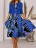 Damenkleid mit floralem Print, Kurzarm-Cardigan und rosa Rosendesign