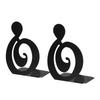 1pair Musical Note Shaped Metal Bookends Support Book Holder Home Office Stationery Storage Gift Desktop Bookshelves Bookends