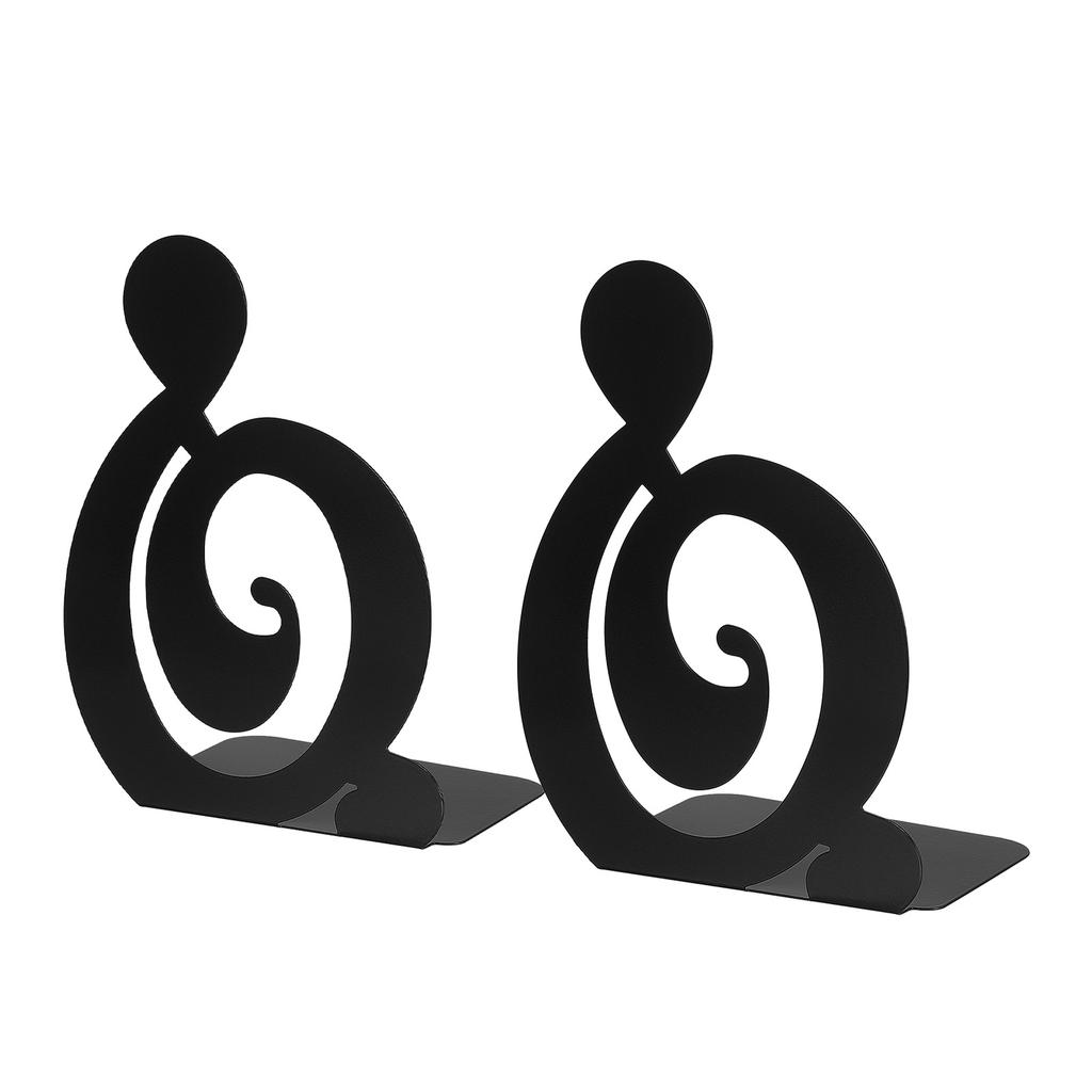 1pair Musical Note Shaped Metal Bookends Support Book Holder Home Office Stationery Storage Gift Desktop Bookshelves Bookends