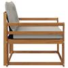 Outdoor Sofa Set Solid Acacia Wood and Textilene Natural