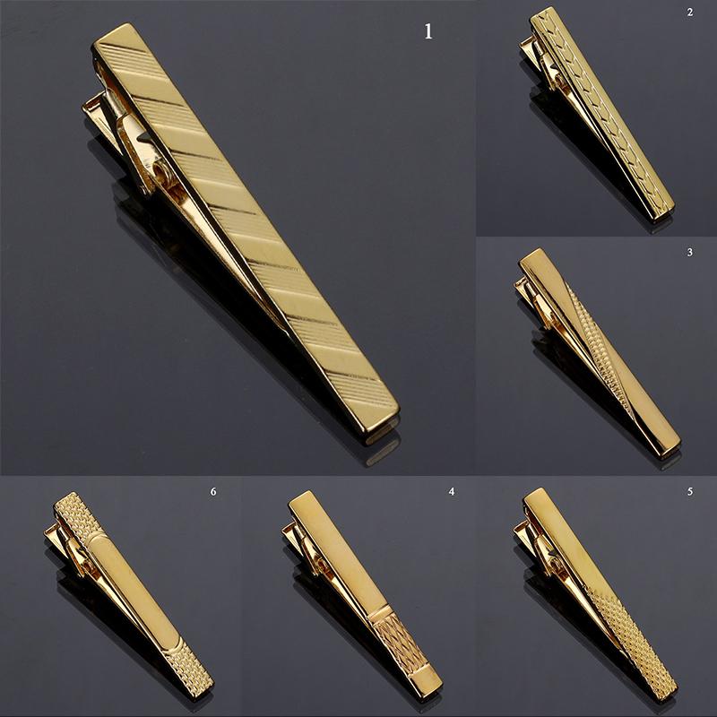 1 Stück Herren Luxus Kleidung Krawattennadel Klassische Goldfarbe Krawattennadelclip Spange Einfacher Schmuck Kragen Zubehör Für Business Hochzeit