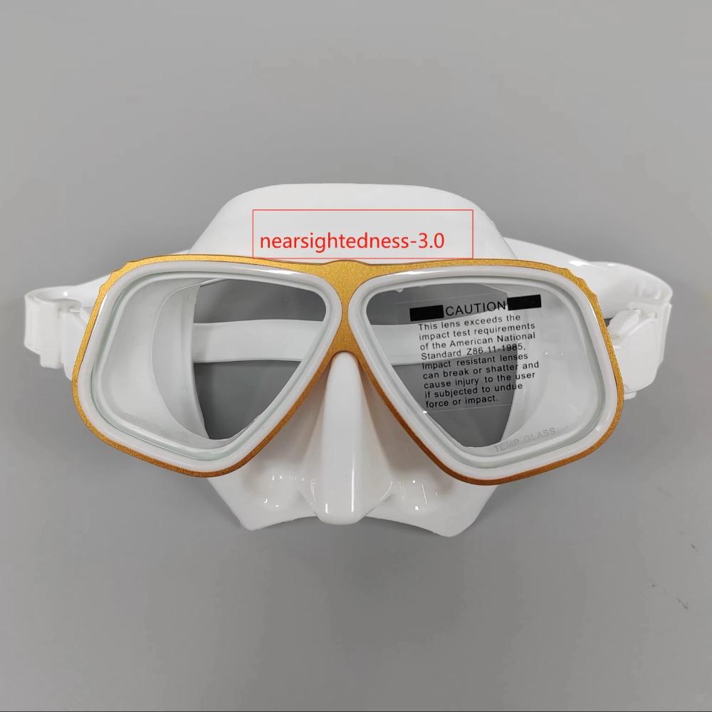 Mască de snorkeling, ochelari de scufundări miopi optici, adulți, pot fi echipați cu mască de scufundări miopi