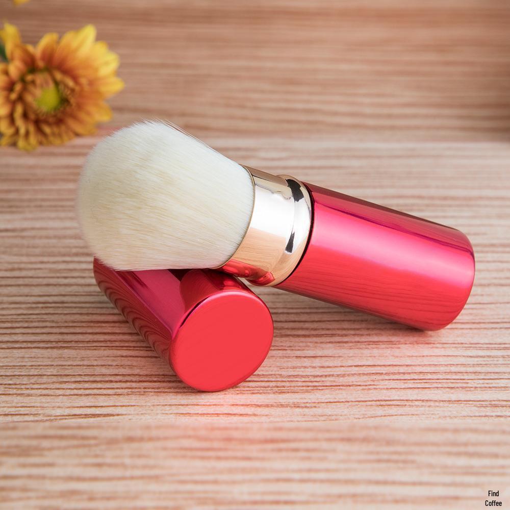 Tragbarer Teleskop-Puder- & Rouge-Pinsel mit weichem Faserhaar für Make-up & Nailart