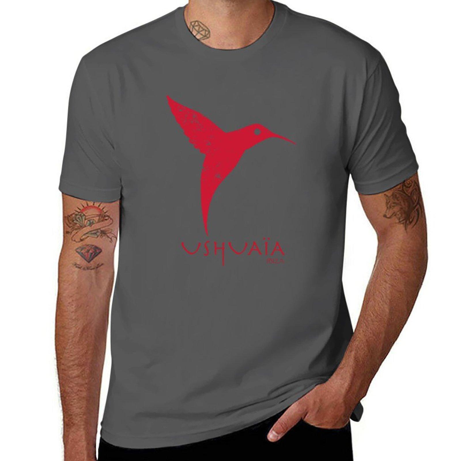 

New Ushuaia Ibiza Party TShirt quick drying shirt t shirt man animal print shirt for boys vintage clothes Mens cotton tshirt S