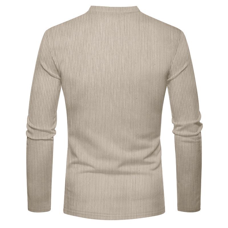 Men's 2025 Corduroy Henley Slim Fit Long Sleeve T-Shirt