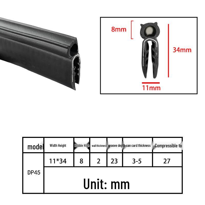 High-Temperature Resistant U-Shaped Rubber Sealing Strip for Dustproofing Electrical Cabinets and Car Doors