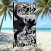 Animation Beach Towels Thickened Microfiber Quick-Drying Bath Towels Outdoor Travel Towels Can Be