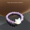 Anello con Perline Gatto: Design Testa di Gatto Bianco e Nero per Donne, Regalo Trendy e Versatile per Amiche.
