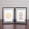 Foldable 3/2 Panel Gold Plated Photo Frame, Double Sided Clear Glass Desktop Display Stand, Photo Frame for 5/6/7/8 Inch Photos