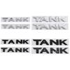 TANK for Rear Tail Logo Tank TANK Letter Logo Displacement Logo Body Modification Sticker 3D StereoscopicTrunk Label