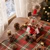 Cute Christmas Doll Figurine, Creative Holiday Ornament for Window Display and Festive Decor