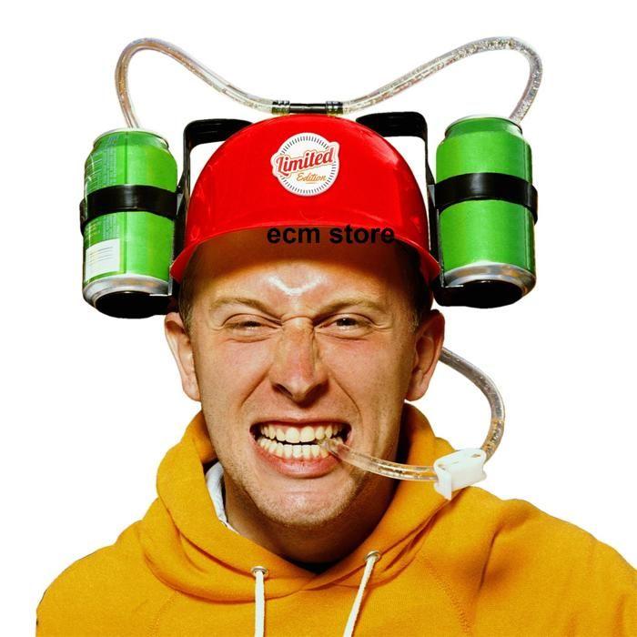 Casco Anti Sete - MISTER GADGET - Rosso - Personalizzabile - Gioco da bere - Sistema audio