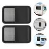 2 Pack 18x30 Inch Black RV Window Vertical Slide For Travel Trailer Camper Van With Tinted Glass And Screen Replacement