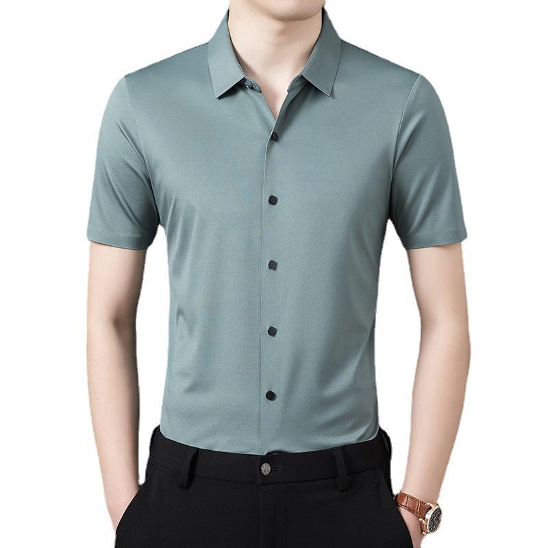 Short-Sleeved Shirt Summer Fashion Middle-Aged Business Menswear Thin Men's Shirt