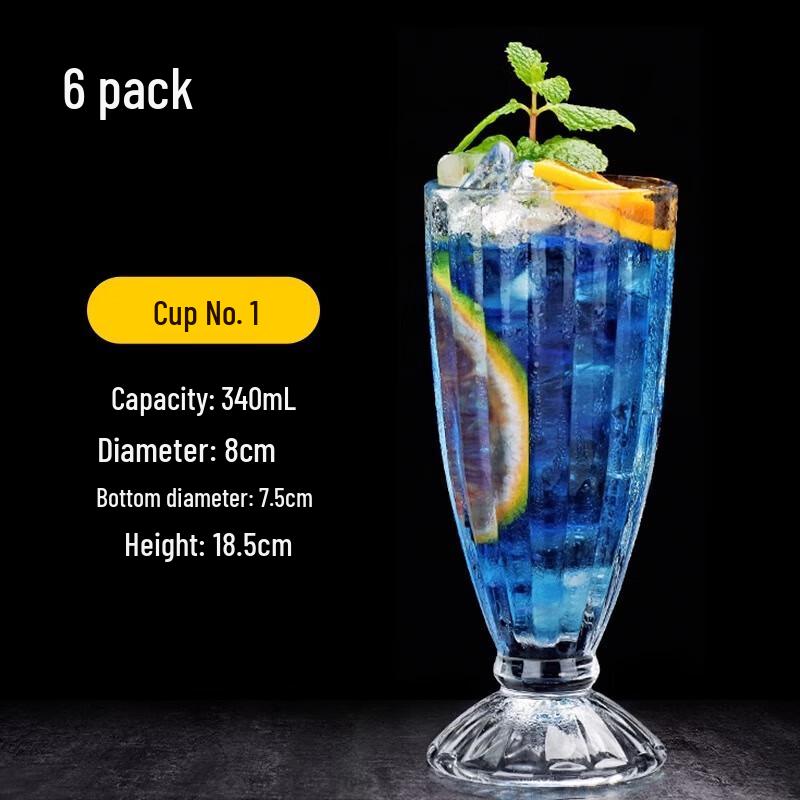 Huazao Baijia WQ Glass Beverage Cups (6-Pack) No. 01 (6-pack)
