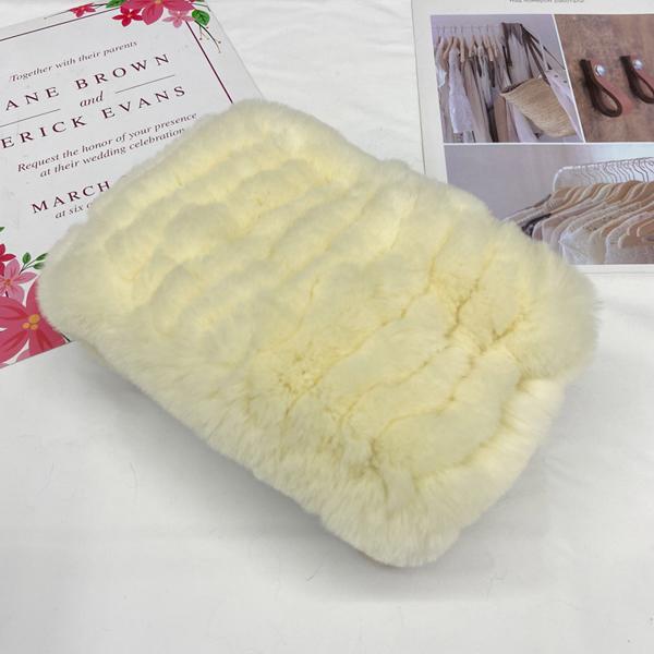 Rabbit Fur Scarf Women Winter Warm Knitted Neck Warmer Fashion Stylish Ring Scarves