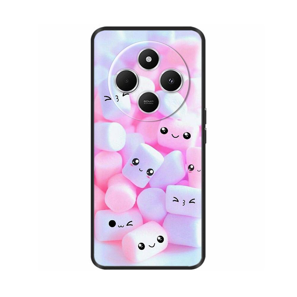 Luxury Painted Case For Redmi 14R 5G Soft Black Silicone Bumper Back Cover for Xiaomi Redmi 14R 14C Cases Funda Shockproof Shell