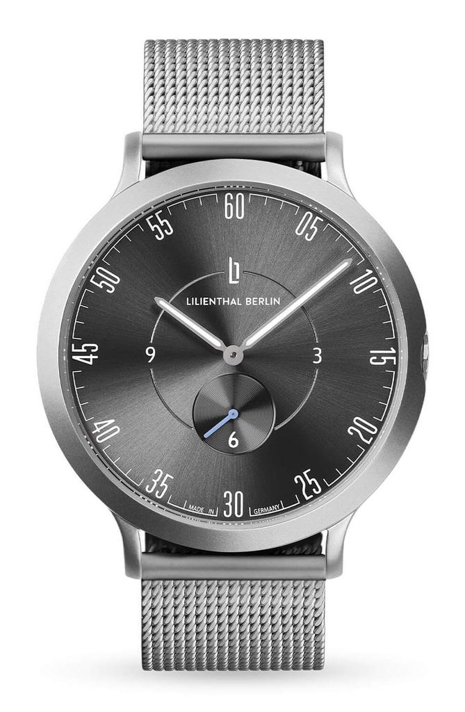 Lilianthal Berlin Men's Silver Watch with Small Seconds, Made in Germany, L01-109-B023A