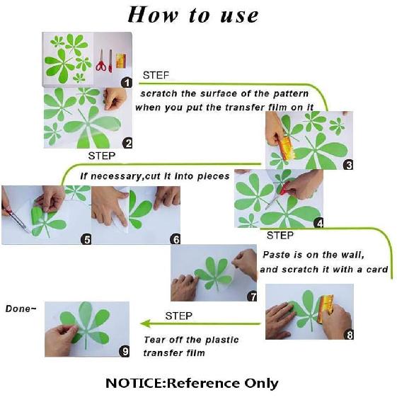 BIBITIME 2 Coconut Palms Wall Sticker White Birds Silhouette Vinyl Coco Decor Decals for Office Background Decorations Living Room Bedroom Nursery