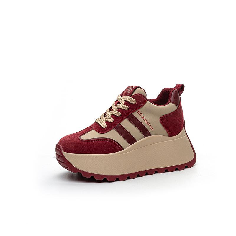 Thick-soled Forrest Gump Dad Shoes for Women's 2025 Autumn and Winter New 8CM Trend Inner Height Increase Casual Fashion Small Women's Shoes